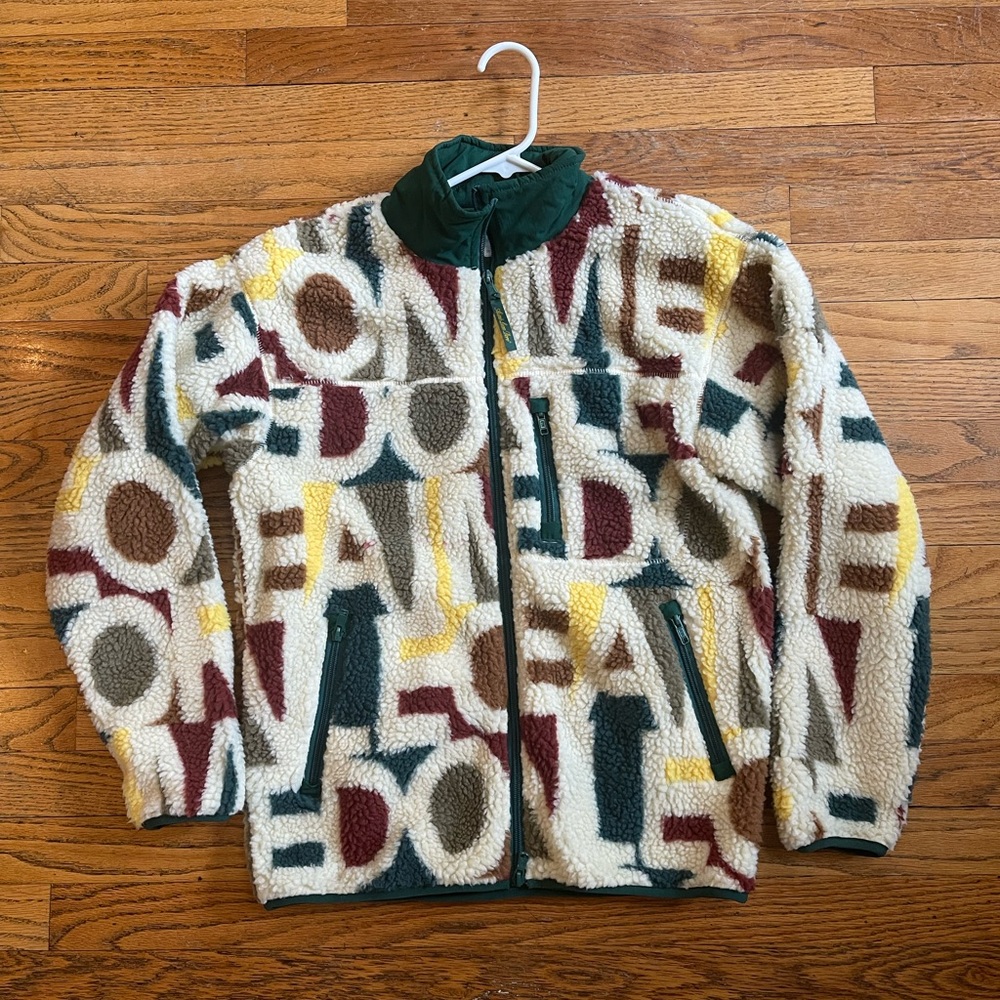 Aime Leon Dore Jacket Sherpa Spellout Zip Up Jacket